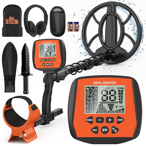 Metal Detector for Adults Professional, High Accuracy Waterproof Gold Detector, Exclusive Memory & Pinpoint Mode, Quicker Assembly 6 Modes 5 Sensitivity, Z100