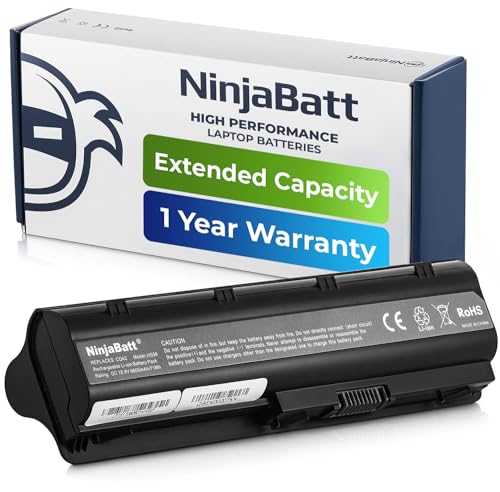 NinjaBatt Battery for HP 593553-001 636631-001 MU06 MU09 593554-001, HP Pavilion dm4 g4 g6 g7 DV3-4000 DV5-2000 DV6-3000 DV7-6000, HP Compaq Presario CQ42 CQ56 CQ57 CQ62 - High Performance (9-Cells)