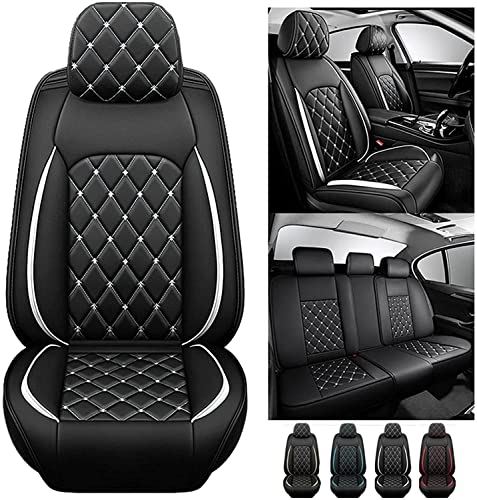 EKEGUY Car Seat Cover Leather Full Set for DS Tous Les modèles DS Ds3 Ds4 Ds6 Ds4S Ds5, Universal Non-Slip Waterproof Durable Vehicle Seat Covers (Color : D)