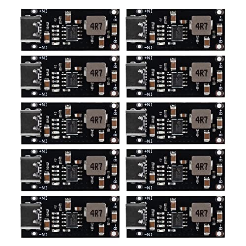 AITIAO 10pcs Type C USB 5V 3A Lithium Battery Charging Board Fast Charger Board Buck Module IP2312 CC/CV Mode 5V to 4.2V