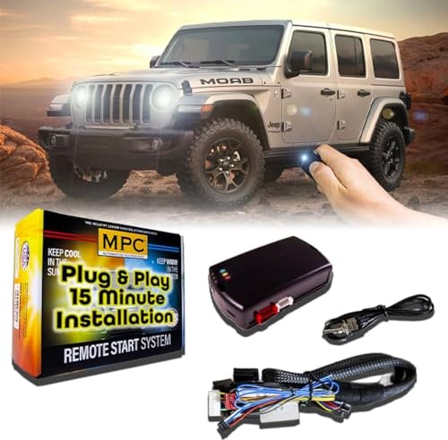 MPC Remote Start Kit for Jeep Wrangler 2007-2018 || 100% Plug n Play || Key-to-Start || Use Your OEM Key Fob || 15 Minute Install || USA Tech Support