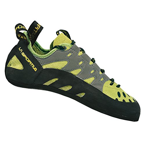 La Sportiva Men's TarantuLace Performance Rock Climbing Shoe, Kiwi/Grey, 36 M EU