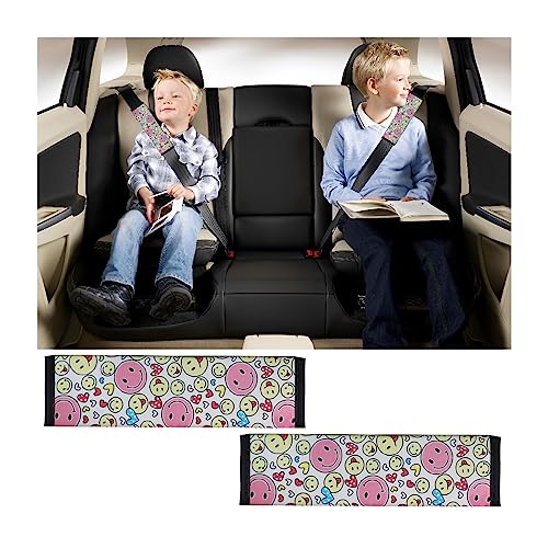 BESULEN Car Seat Belt Pads, 2 PCS Universal Seatbelt Shoulder Strap Covers, Harness Pad for Adults and Children, Protect Neck and Shoulder for Comfortable Driving, Car Interior Accessories (Style H)