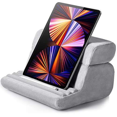 UGREEN Tablet Pillow Stand for Lap Soft Holder Bed with 3 Viewing Angles Adjustable Home Office Accessories Compatible with 2024 iPad Pro 13 12.9 11 iPad Air 11 13 mini Phone 15 14 E-Reader Grey