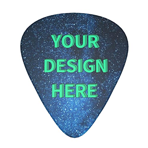 Custom Guitar Picks 6-pack Personalized Guitar Pick Add Your Own Design Photo Text 0.46mm / 0.71mm / 0.96mm Thin, Medium, Heavy for Electric Guitar Bass