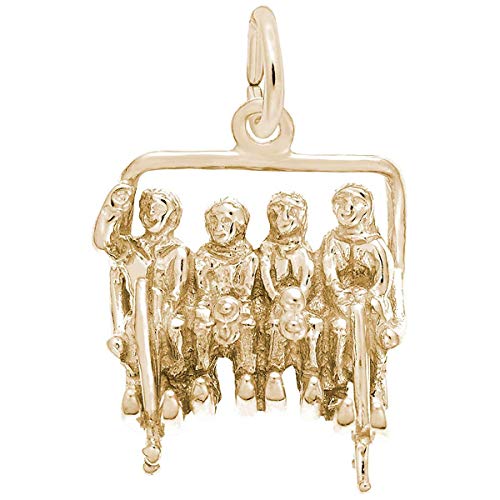 Rembrandt Charms Quad Chair Lift Charm, 10K Yellow Gold