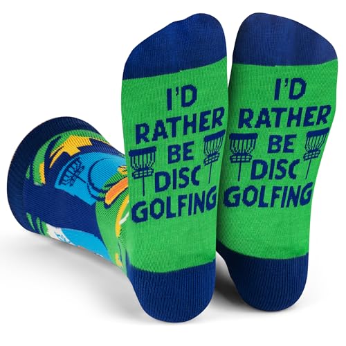 I'd Rather Be Playing Disc Golf Socks for Women and Men - Funny Gifts for Disc Golf and Frolf Players