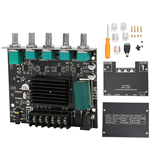 Power Amplifier Board, High Power Sound Stereo BT Amplifier Board, DC12‑24V Digital Power Amplifier Board for 4‑8Ω Speakers