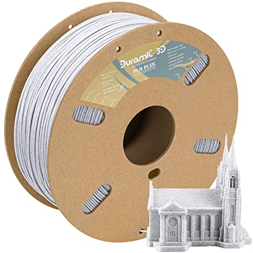 DURAMIC 3D PLA Plus Filament 1.75mm Marble 1kg, 1.75 PLA Pro 3D Printer Filament 8 Times Strength, 1kg Cardboard Spool 3D Printing Filament Dimensional Accuracy 99% +/- 0.03 mm