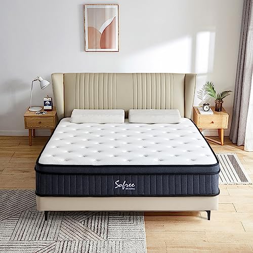 sofree bedding Full Size Mattress, 10 Inch Memory Foam Hybrid Mattress Full, Pocket Spring Full Mattress in a Box for Motion Isolation, Strong Edge Support, Pressure Relief, Medium Firm, CertiPUR-US