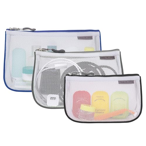 Travelon Set of 3 Assorted Piped Pouches