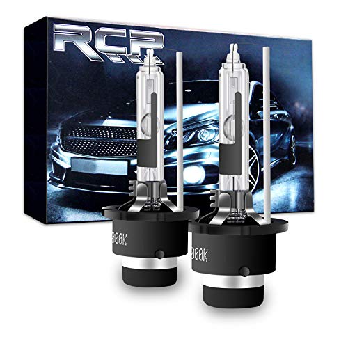 RCP - D2R6 - (A Pair) D2R 6000K Xenon HID Replacement Bulb Diamond White Metal Stents Base 12V Car Headlight Lamps Head Lights 35W