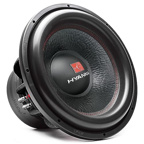 H YANKA 15 Inch Subwoofer - 15 Inch Paper Cone Subwoofer Car Audio, Black Aluminum Basket, Dual Voice Coil 2 Ohm Impedance 15 subwoofer, 2400W MAX Power 15 inch Competition Subwoofer