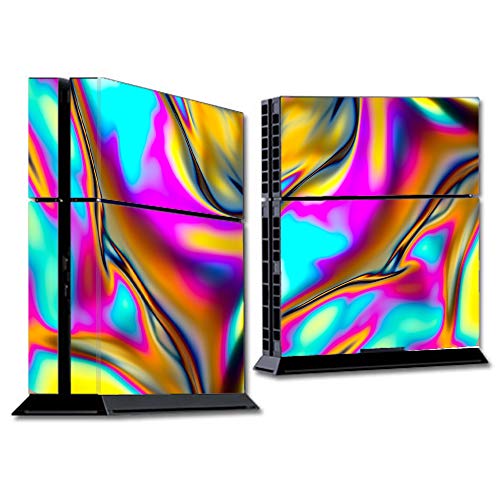 IT'S A SKIN Wrap Compatible with PS4 (R) Sony (R) Playstation (R) Console - Decals Vinyl Stickers Overlay - Oil Slick Resin Iridium Glass Colors