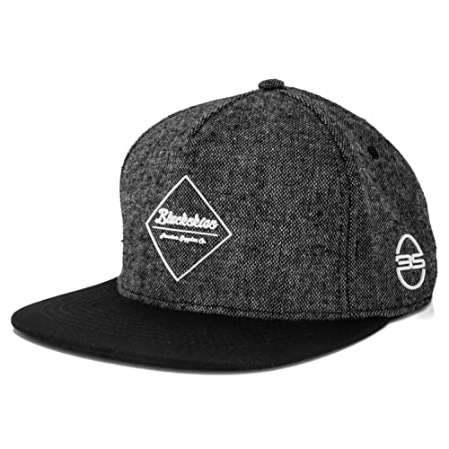 Blackskies Anubis Snapback Cap Black Grey Visor Unisex Premium Baseball Cap Wool