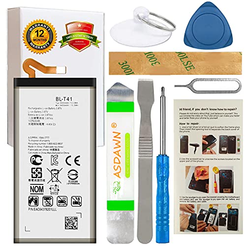 ASDAWN BL-T41 Battery for LG G8 ThinQ, Battery Replacement for LG G8 ThinQ LMG820QM7 LM-G820UMB LMG820UM0 LMG820UM1 LMG820UM2 LM-G820N with Repair Tool Set + Installation Instruction
