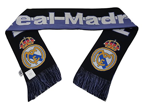 Real Madrid FC Double Sided Scarf 60 Inches Long (Purple/Black)