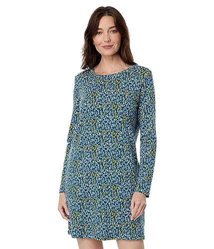 Toad&Co Windmere II Long-Sleeve Dress, Cornflower Ditsy Print, Medium