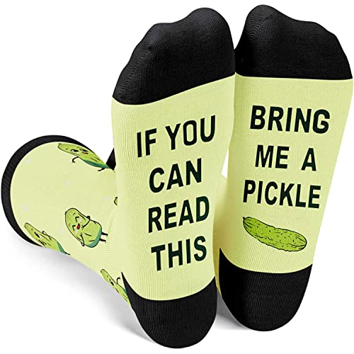 Zmart Funny Pickle Socks Mens Women, Novelty Pickle Gifts Pickle Present, If You Can Read This