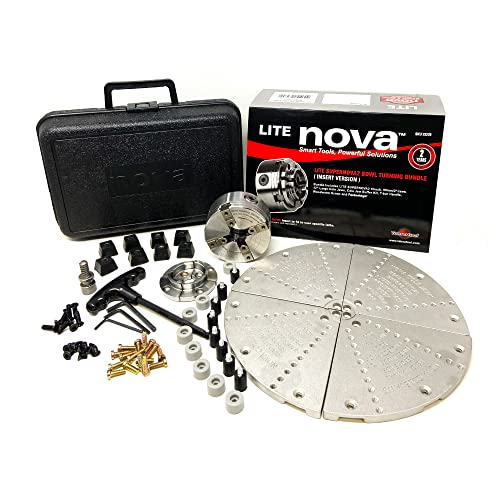 Supernova 2 Lite Chuck 23270 Bowl Turning Bundle (Includes Chuck Kit, 6040 12 Bowl Jaws, 6030 Bumper Kit) Insert type, with IXNS 1” x 8tpi Insert