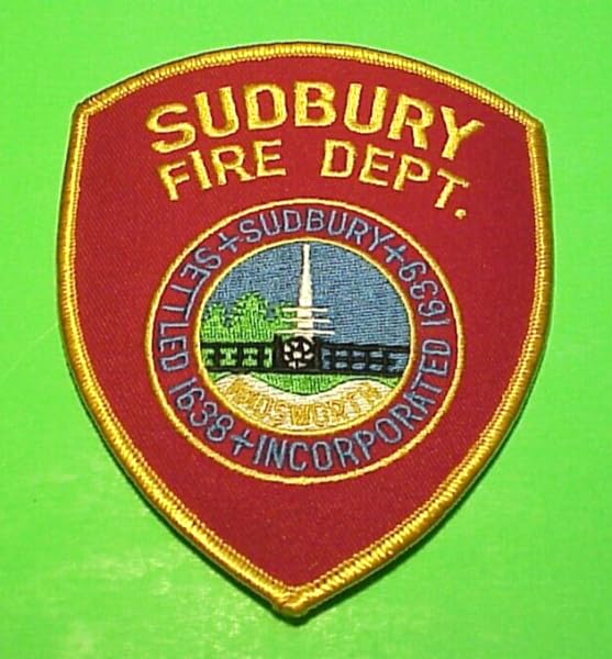 Sudbury Massachusetts Ma 4 3/4 Fire Department Patch