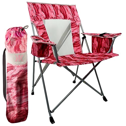 Kijaro Coast Journey Print Perfect Beach Folding Camping Chair, Includes a, Inaugua Pink