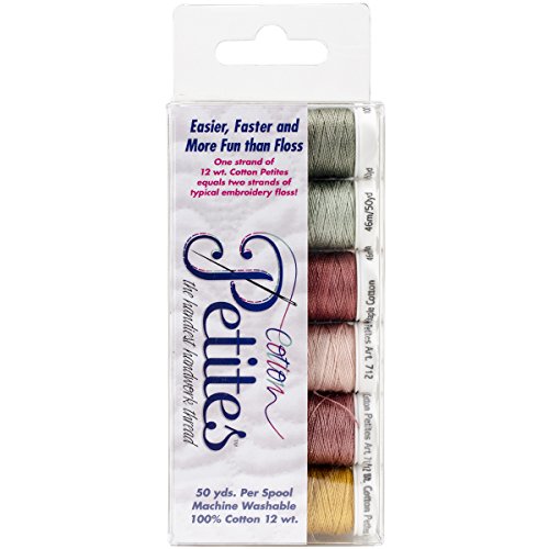 SULKY OF AMERICA Sulky Sampler 12wt Cotton Petites 6/Pkg-Porch Welcome Rosewood Manor Assortment, Multicolored 6
