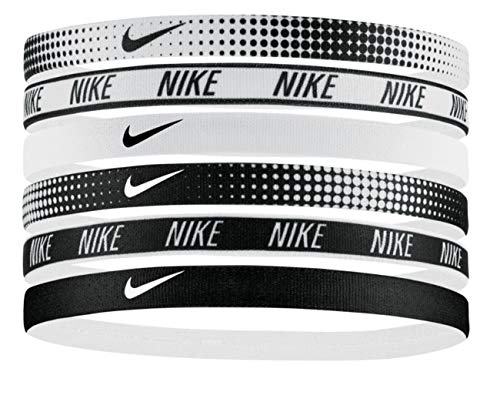 Nike Unisex Swoosh Headbands – 6 Pack White