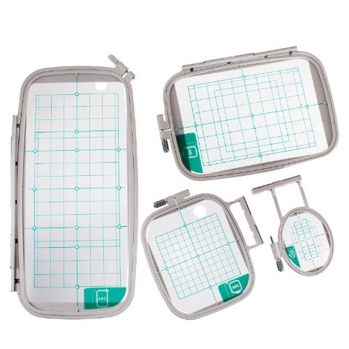 Set of 4 Hoops for Brother PE 700, 700II, 750, 770, 780D, Innovis 1000, Innovis 1200, Innovis 1250D, PC-6500, PC-8200, PC-8500, PC-8500D, Babylock Ellure, Ellure Plus Emore Ellure ESL and Esante ESE2 Simplicity sb7900e