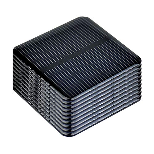 SUNYIMA 10pcs Mini Monocrystalline Solar Cells Solar System Kit 50mm X 50mm/1.96' X 1.96' 2V 160MA for DIY Charge Solar Panels