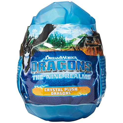 Dreamworks Dragons The Nine Realms, Crystal Plush Dragons, 3-inch, Kids Toys for Age 4 and Up (Styles May Vary)