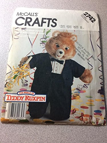 McCall's 2742 Sewing Pattern, Teddy Ruxpin Tuxedo Outfit Clothes Package, One Size