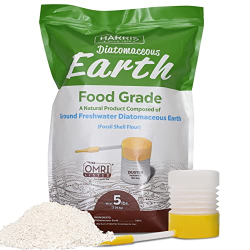 HARRIS Diatomaceous Earth Food Grade, 5lb with Powder Duster Included in The Bag