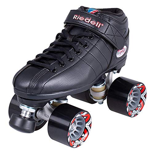 Riedell Skates - R3 - Quad Roller Skate for Indoor/Outdoor | Black | Size 7
