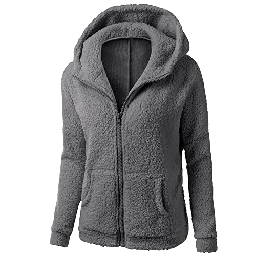 PVCS Black Fall Friday Sales Deals 2023 Deals of the Day Generic Fuzzy Fleece Jacket for Women 2023 Fuzzy Fleece Open Front Hooded Cardigan Jackets Sherpa Outerwear Coats with Pockets