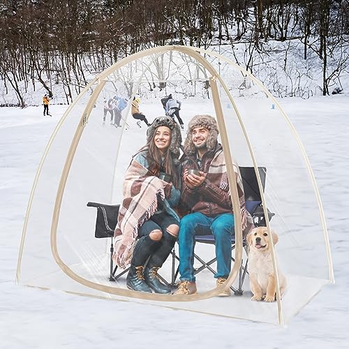 TopGold Pod All Weatherproof Sports Tent - Instant Tent Shelter - Outdoor Pop Up Bubble Tent 540° Panoramic View - Rain Camping Shelter for Watching Sports Events, Camping, Fishing, Cheering, Parades