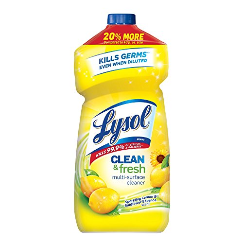 Lysol, Clean and Fresh MultiSurface Cleaner Scent Ounce, Lemon Sunflower, 48 Fl Oz