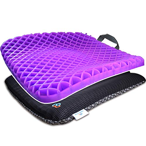HANCHUAN Gel Seat Cushion Pressure Absorbs Honeycomb Sitter Elastic Support Chair Pad for Office, Dinner, Driving, Wheelchair & Mobility Scooter Cushions Comfort Large Seat Cushion (1.2 inch)