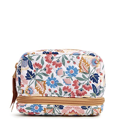 Vera Bradley Women's Cotton Deluxe Travel Pill Organizer, Enchanted Mandala - Recycled Cotton, One Size