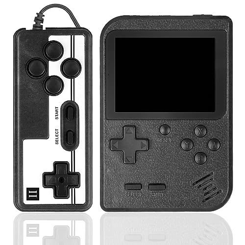 Hikonia Handheld Game Console,Portable Retro Video Game Console with 500 Classical Games,3.0 Inches Screen,1020mAh Rechargeable Battery,Support for TV & Two Players,Gift for Kids & Adult(BLK)