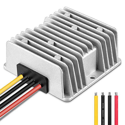 Kohree DC 36V/48V Step Down to 12V 20A 240W Converter Regulator Reducer Voltage Regulator Reducer for Golf Cart Waterproof Power Supply Transformer Volt Module