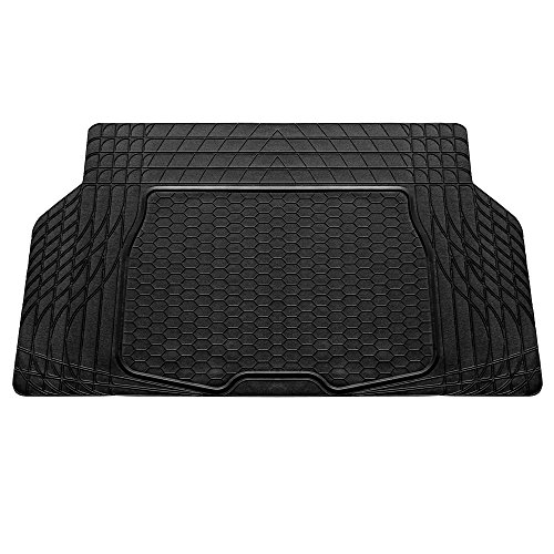FH Group ClimaProof for all weather protection Universal Fit Black Cargo Mats fits most Cars, SUVs, and Trucks (Semi Custom Trimmable Vinyl, 55” x 32) Black