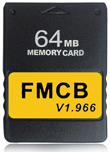 Hyamass PS2 Memory Card, Upgraded FMCB Free McBoot Card, 64MB v1.966 External Program Card, FMCB Card for Sony Playstation 2,Just Plug and Play, Help You to Start Games on Hard Disk or USB Disk