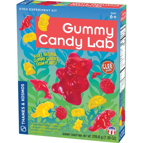 Thames & Kosmos Gummy Candy Lab - Bears, Fruit, Dolphins & Dinosaurs! Sweet Science STEM Experiment Kit, Make Your Own Gummy Candies in Cool Shapes & Colors | Learn Chemistry | New & Improved Formula