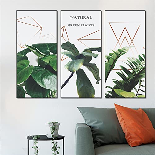 Scenery Green Branches Wall Stickers,Flowers Art Wall Decals Removable Peel and Stick Motivational Wall Mural for Office Bedroom Home Living Room Beautify Decor