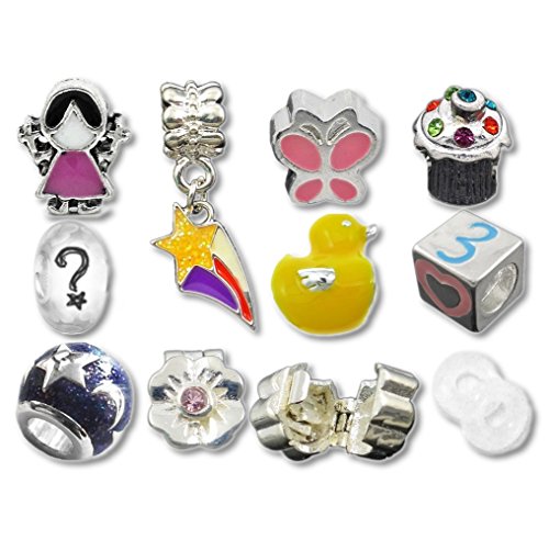 Timeline Treasures European Charm Bracelet Charms and Beads For Women, DIY Jewelry, Purple Nursery Rhyme Collection