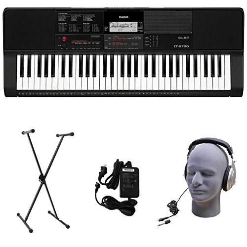 Casio CT-X700 PPK Premium Keyboard Pack with Power Supply, Stand, and Headphones Exclusive Bundle