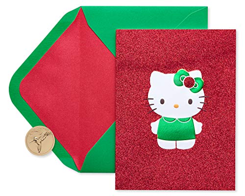 Papyrus Hello Kitty Christmas Cards Boxed with Envelopes, Warmest Wishes (12-Count)