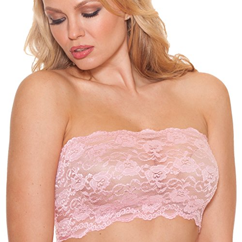 LoveFifi Women's Lace Bra Topper - X-Large - Baby Pink