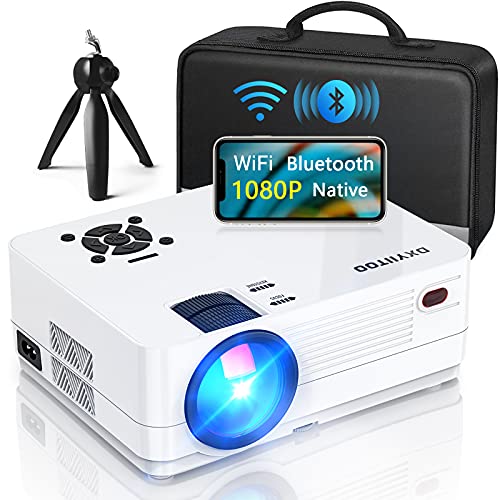 Native 1080P Projector with WiFi and Two-Way Bluetooth, Full HD Movie Projector for Outdoor Movies, 300' Display Projector 4k Home Theater, Compatible with iOS/Android/PC/XBox/PS4/TV Stick/HDMI/USB